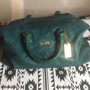 Authentic Turquoise Coach Madison Sabrina handbag